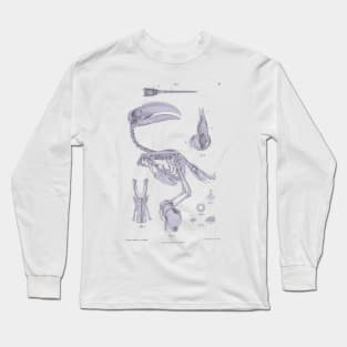 Toucan Bird Skeleton Anatomy Vintage Natural History Long Sleeve T-Shirt